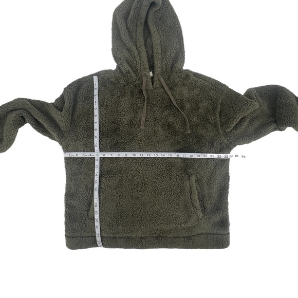 Universal Thread Green Teddy Fleece Hoodie Sweatshirt Size XXL Women’s - Picture 4 of 5